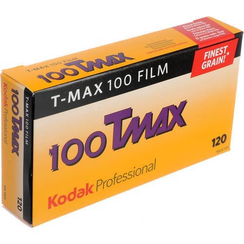 Kodak T-Max 100 Black and White Negative Film (120 Roll Film, 5-Pack)