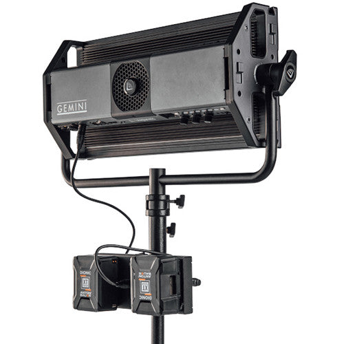 Litepanels Bracket Gemini Gold Mount Dual Powers Gemini 2x1 or 1x1 with 2 Gold Mount 14.4V Batteries