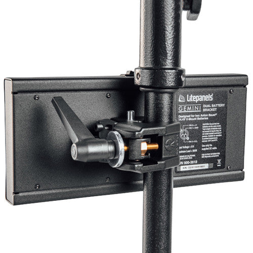 Litepanels Bracket Gemini Gold Mount Dual Powers Gemini 2x1 or 1x1 with 2 Gold Mount 14.4V Batteries