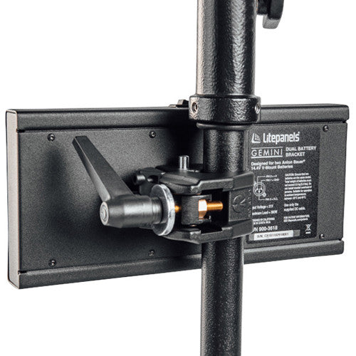 Litepanels Bracket Gemini V Mount Dual Powers Gemini 2x1 or 1x1 with 2 V Mount 14.4V Batteries
