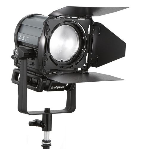 Litepanels Sola 4+ Daylight Fresnel Traveler Kit w/ Barndoor, stands, Trolley Case Litepanels