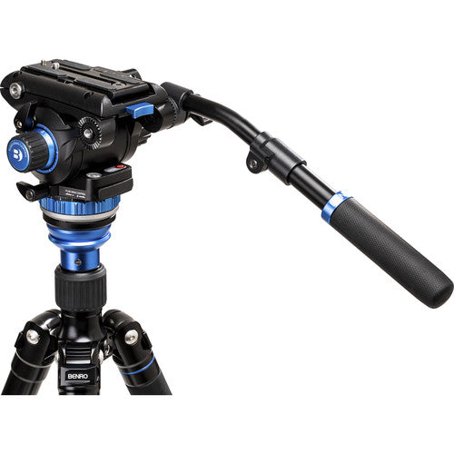 Benro A2573F Aluminum Single Tube Tripod with S6Pro Fluid Video Head