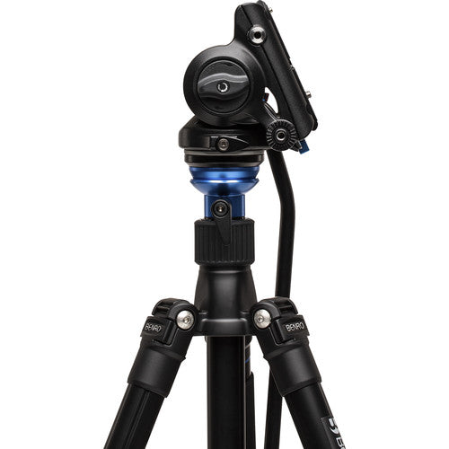 Benro A2883F Reverse-Folding Aluminum Travel Tripod with S4Pro Fluid Video Head