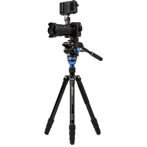 Benro A3883 Reverse-Folding Aluminum Travel Tripod with S6Pro Fluid Video Head