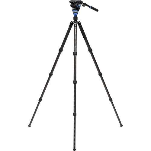 Benro C3883 Reverse-Folding Carbon Fiber Travel Tripod with S6Pro Fluid Video Head