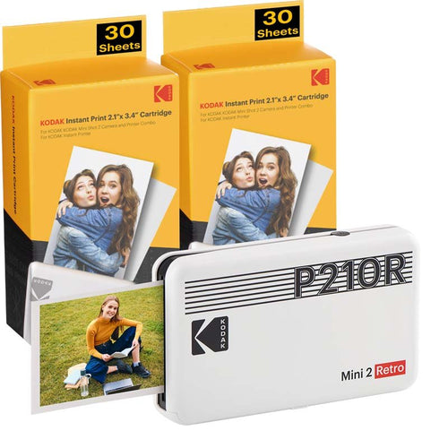 Kodak Instant Mini 2 Retro Cartridge Bundle -  White