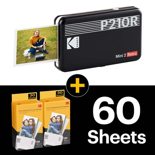 Kodak Instant Camera Mini Shot 2 Retro Cartridge Bundle - Yellow