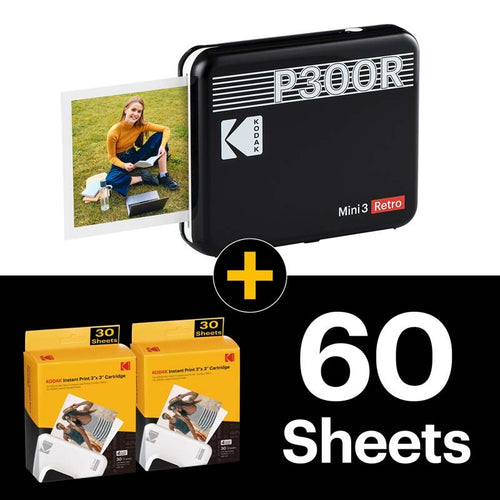 Kodak Instant Mini 3 Retro Cartridge Bundle -  Yellow