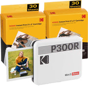 Kodak Instant Mini 3 Retro Cartridge Bundle -  White