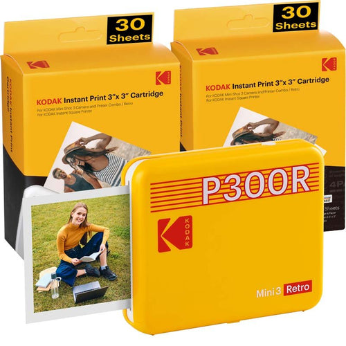 Kodak Instant Mini 3 Retro Cartridge Bundle -  Yellow
