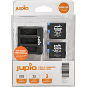 Jupio Kit: 2 x GoPro Hero 8 1260mAh Batteries + USB Triple Charger