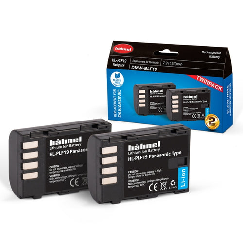 Hahnel Digital Still battery HL-PLF19 Twin Pack for Pana 1970mAh 7.2V