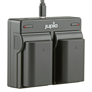Jupio Kit: 2 x Jupio Olympus BLX-1 Batteries & Dual Charger Kit