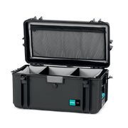 HPRC 4300 - Hard Case with Soft Padded Open Deck + Dividers (BLK) w/ Blue Handle