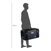 HPRC 4300 - Hard Case with Soft Padded Open Deck + Dividers (BLK) w/ Blue Handle