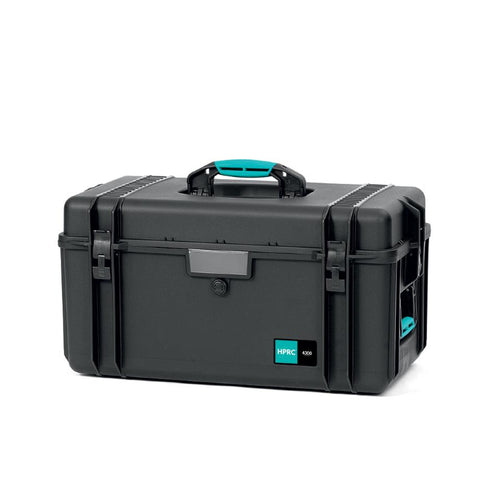 HPRC 4300 - Hard Case with Soft Padded Open Deck + Dividers (BLK) w/ Blue Handle