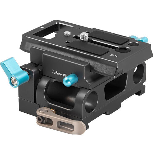 Kondor Blue 15mm LWS Arri/501 Side Loading Baseplate for Red Komodo BMPCC & Mirrorless (Black)