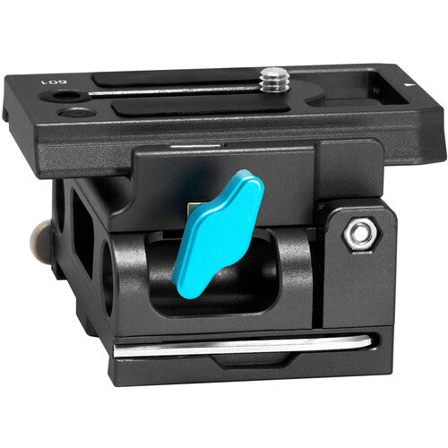 Kondor Blue 15mm LWS Arri/501 Side Loading Baseplate for Red Komodo BMPCC & Mirrorless (Black)