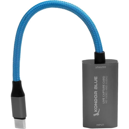 Kondor Blue HDMI To USB C Capture Card For Live Streaming Video & Audio
