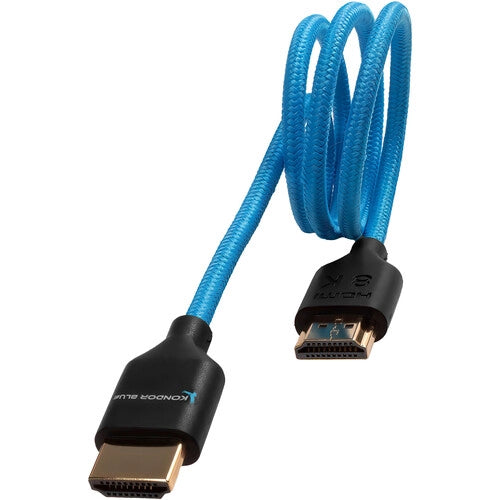 Kondor Blue Long 4K HDMI 2.0 Braided Cable Blue - 60.96cm (2 Feet)