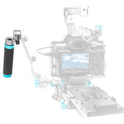 Kondor Blue Quick Release Rosette Hand Grip Set (Right and Left) + Dual Rod Clamp (Space Gray)