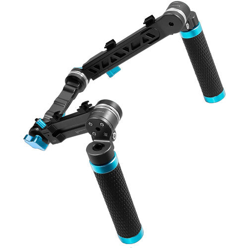 Kondor Blue Rosette Arms Grips & Clamp Bundle (Black)