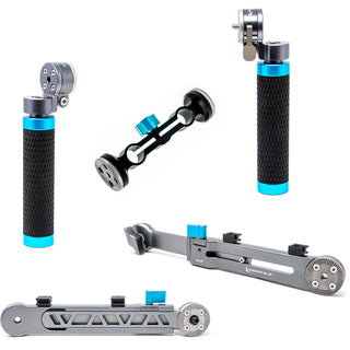 Kondor Blue Rosette Arms Grips & Clamp Bundle