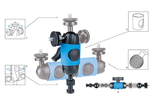 Kupo KS-472 Super Knuckle mount with baby receiver