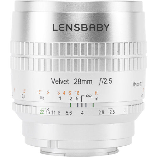 Lensbaby Velvet 28mm f/2.5 Lens for Nikon F (Silver)