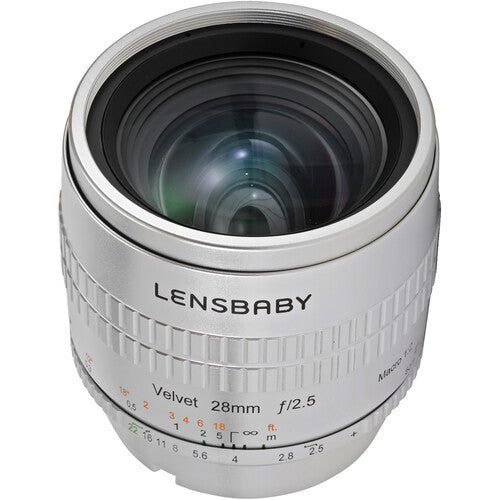 Lensbaby Velvet 28mm f/2.5 Lens for Nikon F (Silver)