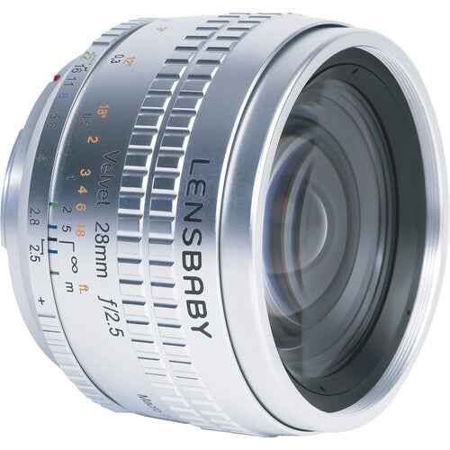 Lensbaby Velvet 28mm f/2.5 Lens for Pentax K (Silver)