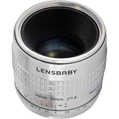 Lensbaby Velvet 56mm f/1.6 Lens for Fujifilm X (Silver)
