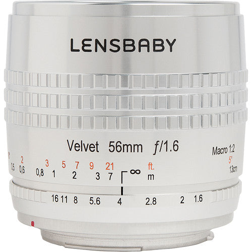 Lensbaby Velvet 56mm f/1.6 SE Lens for Nikon F (Silver)