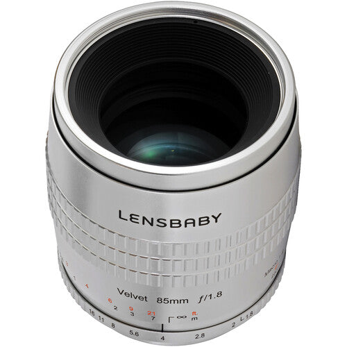 Lensbaby Velvet 85mm f/1.8 Lens for Nikon F (Silver)
