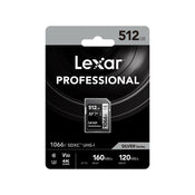 Lexar Professional Silver 512GB SDXC 160MB/s UHS-I Memory Card - V30