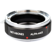 Metabones ALPA to Micro FourThirds adapter (Black Matt) - No Tripod Foot (MB_ALPA-m43-BM1)