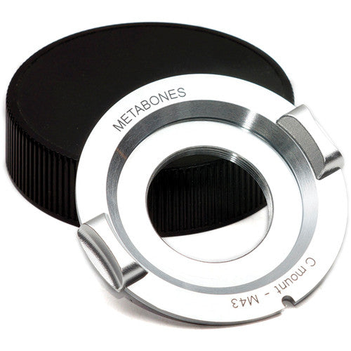 Metabones C mount to Micro FourThirds adapter (Chrome) - Ver 3 - No Tripod Foot (MB_C-m43-CH3)