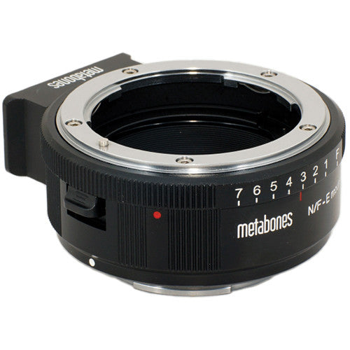Metabones Nikon G to E-Mount adapter (Black Matt) - With Tripod Foot (MB_NFG-E-BM1)
