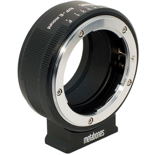 Metabones Nikon G to E-Mount adapter (Black Matt) - With Tripod Foot (MB_NFG-E-BM1)