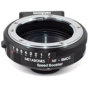 Metabones Speed Booster adaptor- Nikon G to BMCC Micro FourThirds (Black Matt) - With Tripod Foot (MB_SPNFG-BMCC-BM1)