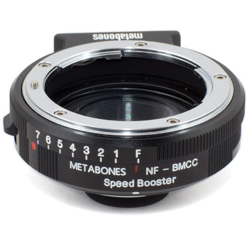 Metabones Speed Booster adaptor- Nikon G to BMCC Micro FourThirds (Black Matt) - With Tripod Foot (MB_SPNFG-BMCC-BM1)