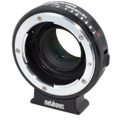 Metabones Speed Booster adaptor- Nikon G to BMCC Micro FourThirds (Black Matt) - With Tripod Foot (MB_SPNFG-BMCC-BM1)