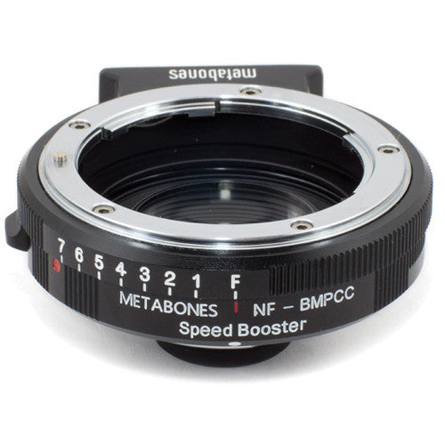 Metabones Speed Booster adaptor- Nikon G to BMPCC Micro FourThirds (Black Matt) - With Tripod Foot (MB_SPNFG-BMPCC-BM1)