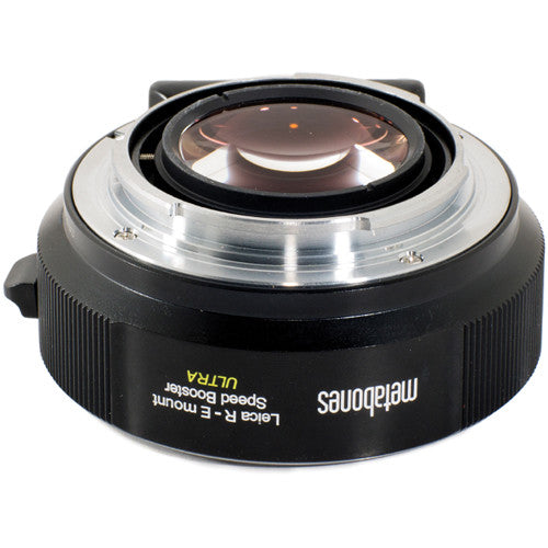 Metabones Speed Booster adaptor- Leica R to E-Mount ULTRA 0.71x (Black Matt) - With Tripod Foot (MB_SPLR-E-BM2)