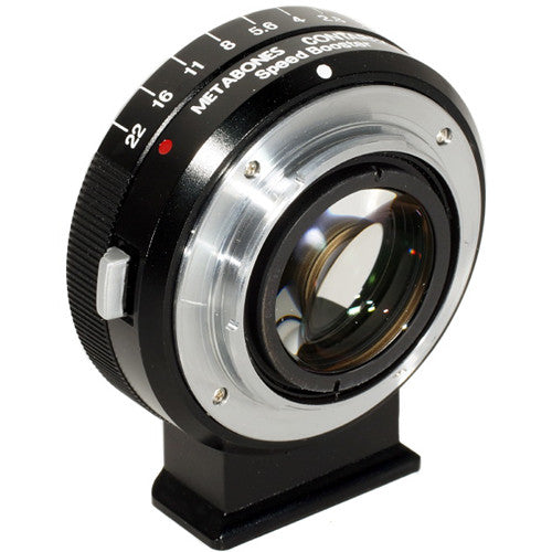 Metabones Speed Booster adaptor- Contarex- X-Mount 0.71x (Black Matt) - With Tripod Foot (MB_SPCX-X-BM1)