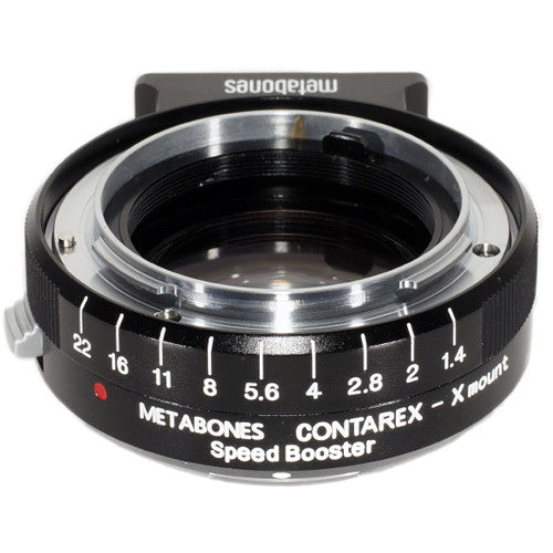Metabones Speed Booster adaptor- Contarex- X-Mount 0.71x (Black Matt) - With Tripod Foot (MB_SPCX-X-BM1)