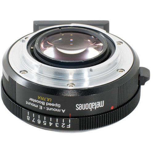 Metabones Speed Booster adaptor- Sony ALPHA to E-Mount ULTRA 0.71x (Black Matt) - With Tripod Foot (MB_SPA-E-BM2)