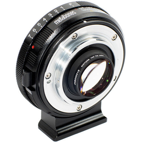 Metabones Nikon G to Micro FourThirds Speed Booster XL 0.64x (Black Matt) - With Tripod Foot (MB_SPNFG-M43-BM2)