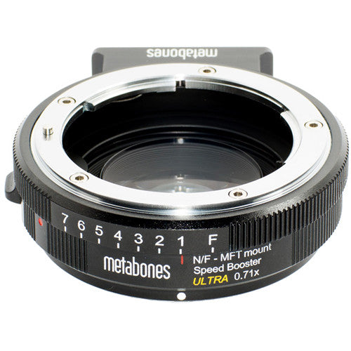 Metabones Nikon G to Micro FourThirds Speed Booster ULTRA 0.71x (Black Matt) - With Tripod Foot (MB_SPNFG-M43-BM3)