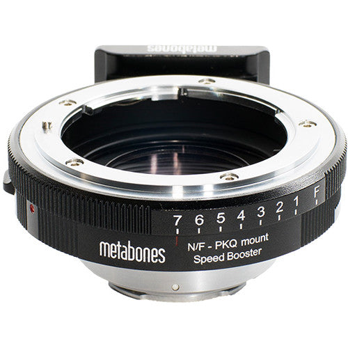 Metabones Nikon G to Q-Mount Speed Booster Devil Q666 0.5x (Black Matt) - With Tripod Foot (MB_SPNFG-Q-BM1)
